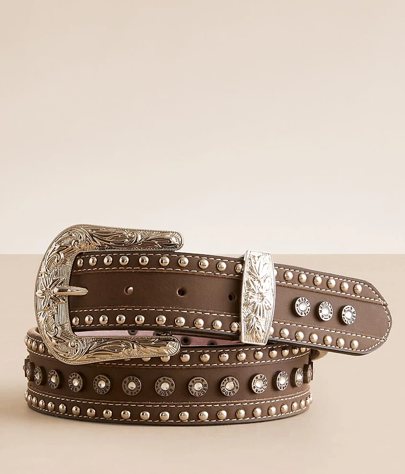 Glitz Studded Leather Belt