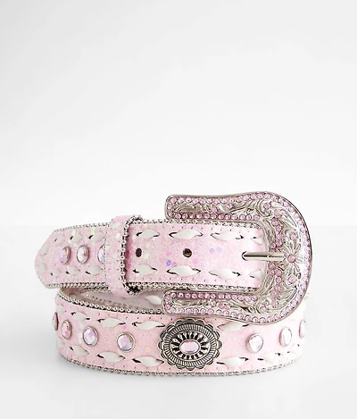 Girls - Glitter Western Leather Belt