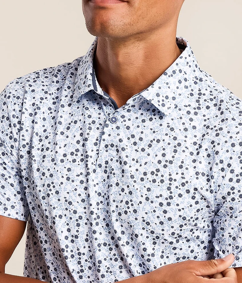 Floral Performance Polo