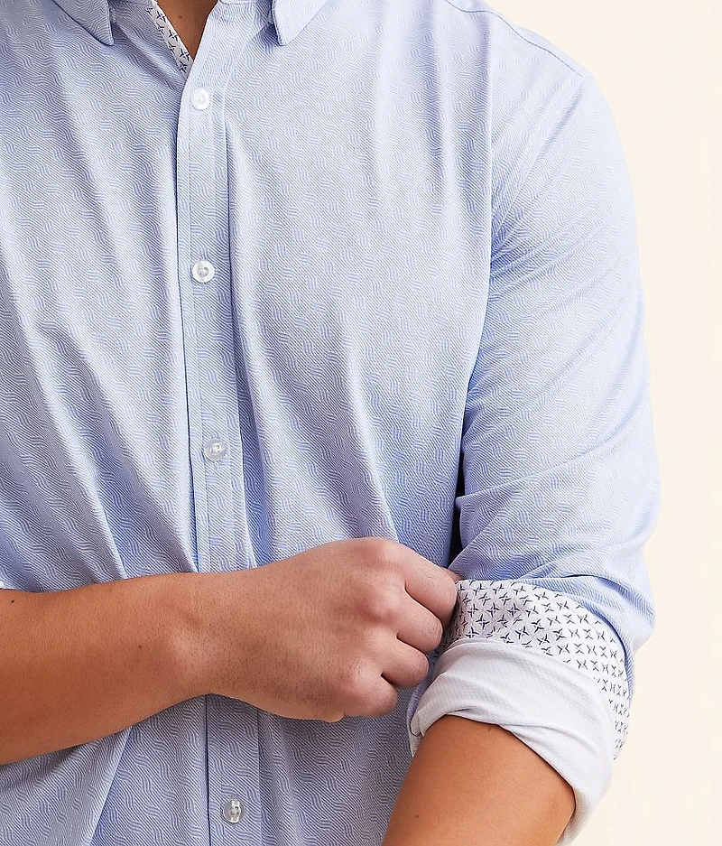 Textured Athletic Performance Stretch Shirt