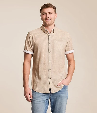 Athletic Striped Performance Stretch Shirt