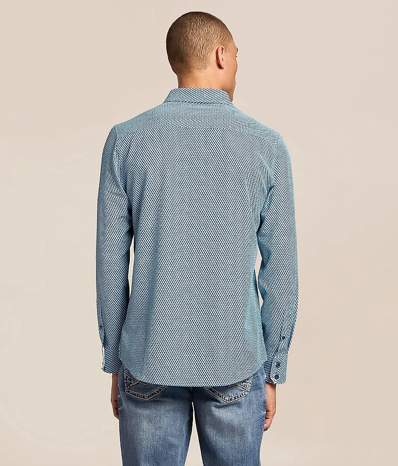 Striped Ripstop Performance Stretch Shirt