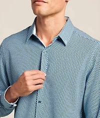 Striped Ripstop Performance Stretch Shirt