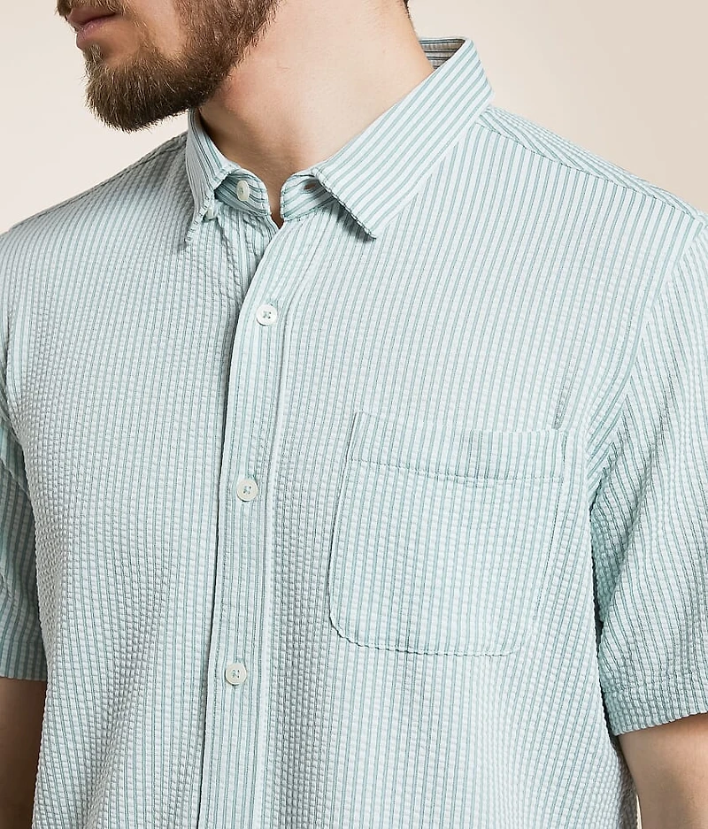 Seersucker Striped Shirt
