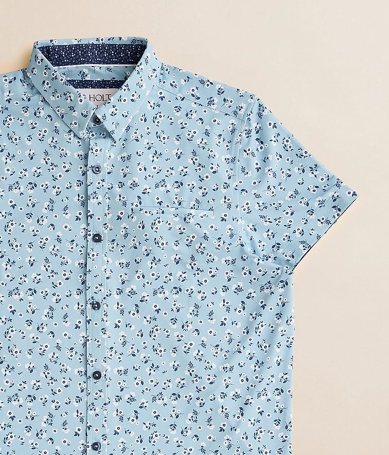 Boys - Floral Performance Stretch Shirt