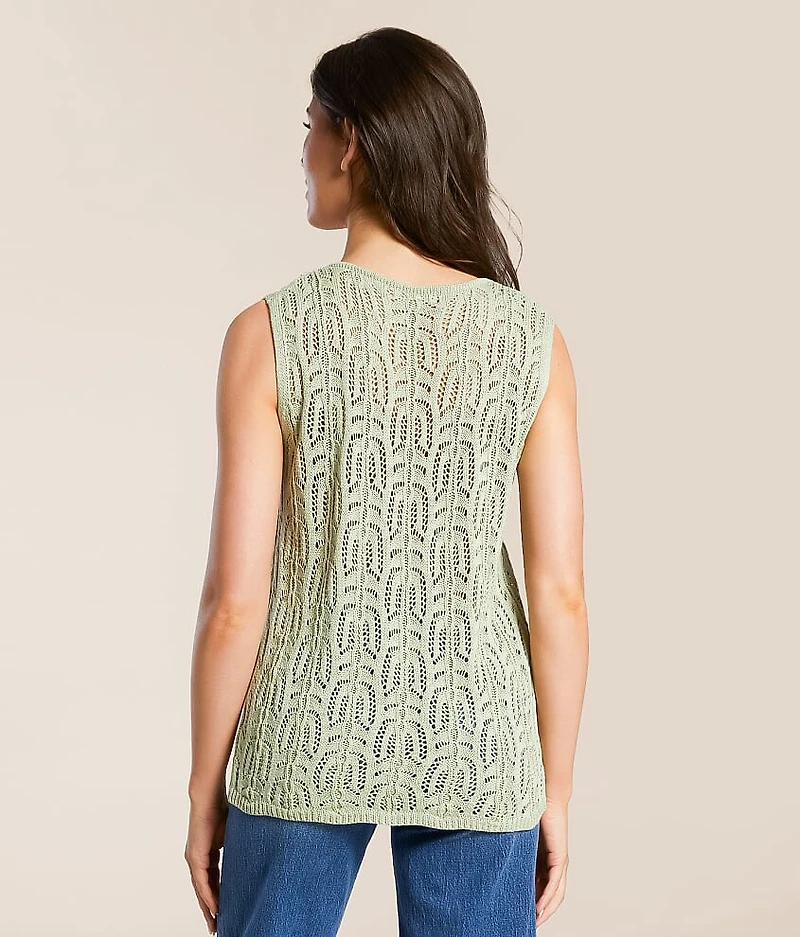 Front Tie Cardigan Sweater Vest