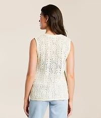 Front Tie Cardigan Sweater Vest