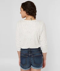 Ribbed Henley Top