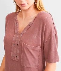 Washed Chest Pocket Top