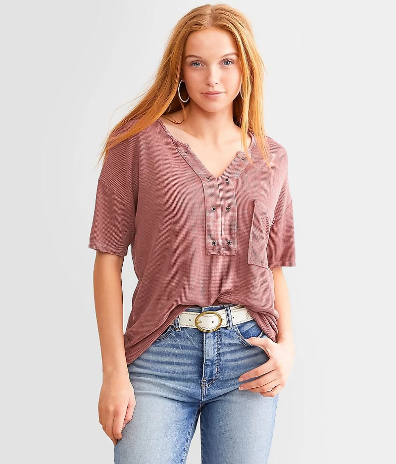 Washed Chest Pocket Top