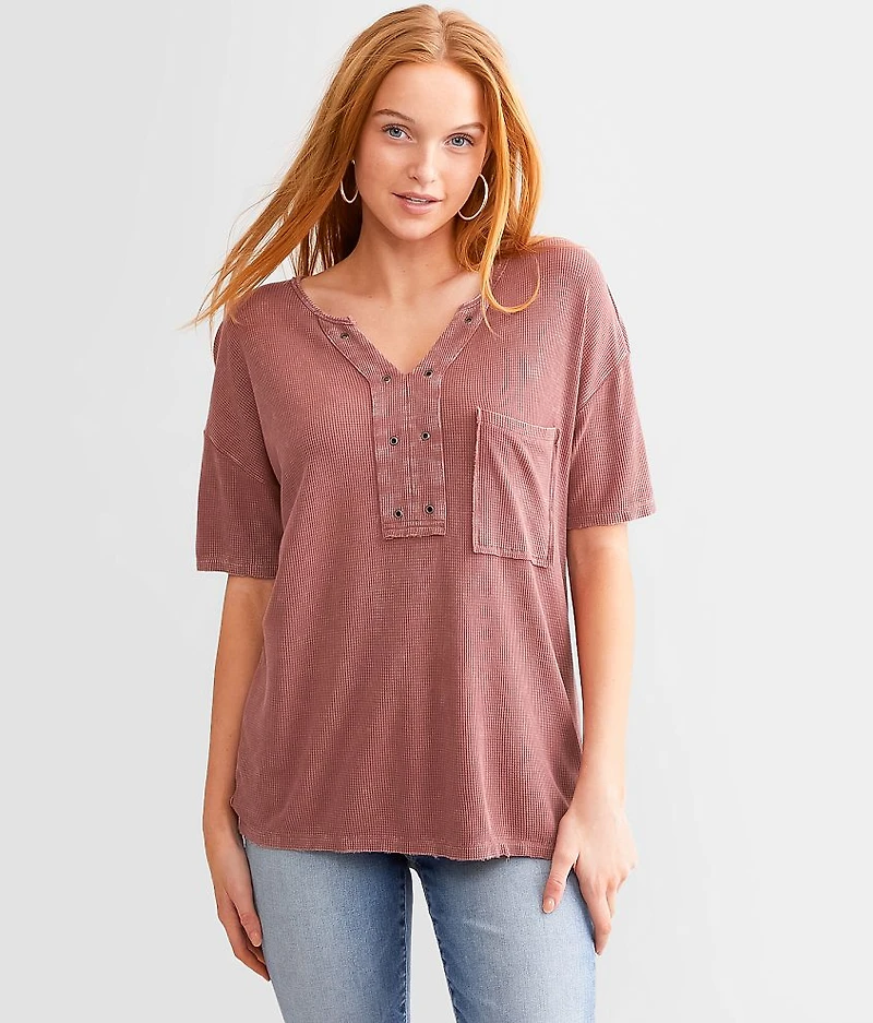 Washed Chest Pocket Top