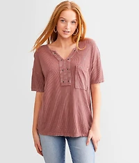 Washed Chest Pocket Top
