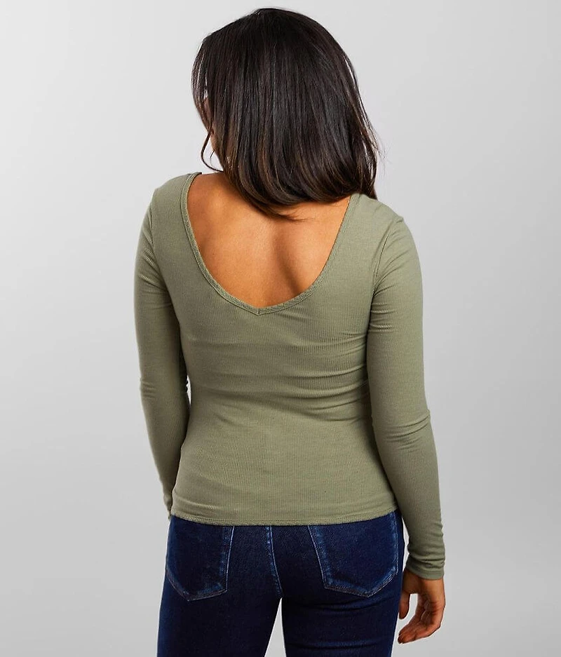 Double V-Neck Top