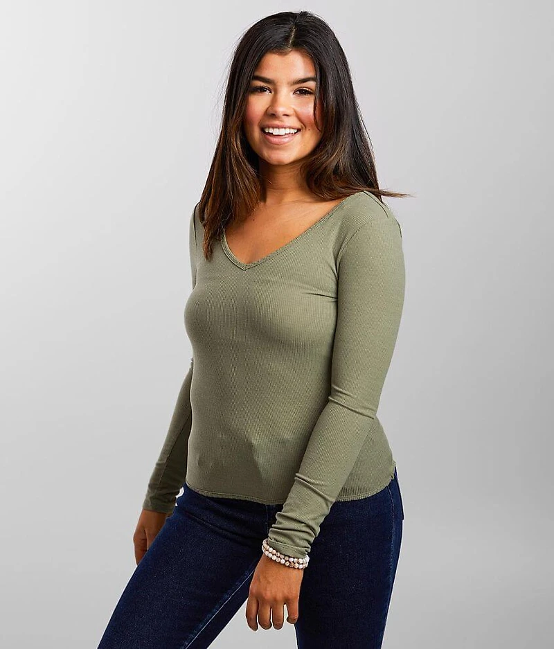 Double V-Neck Top