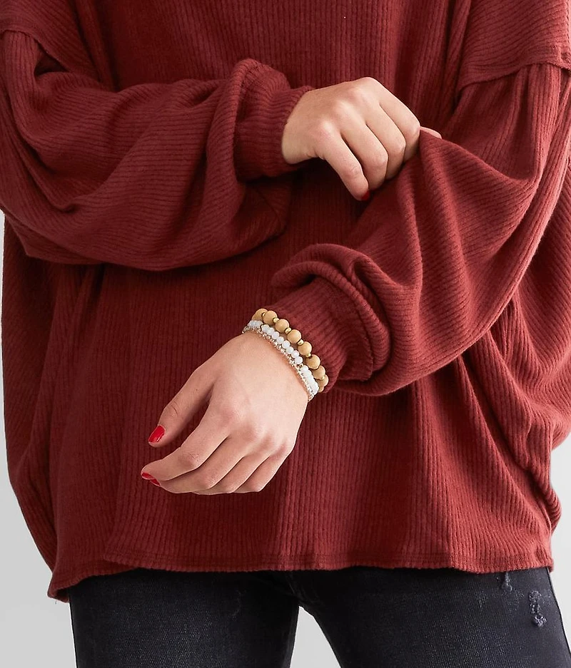 Brushed Knit Ribbed Turtleneck Top