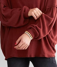 Brushed Knit Ribbed Turtleneck Top