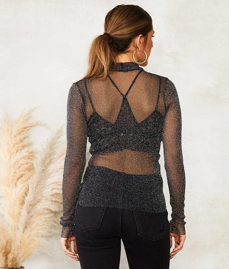 Sheer Sparkle Top