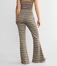 Plaid Split Flare Pant