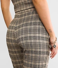 Plaid Split Flare Pant