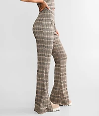 Plaid Split Flare Pant