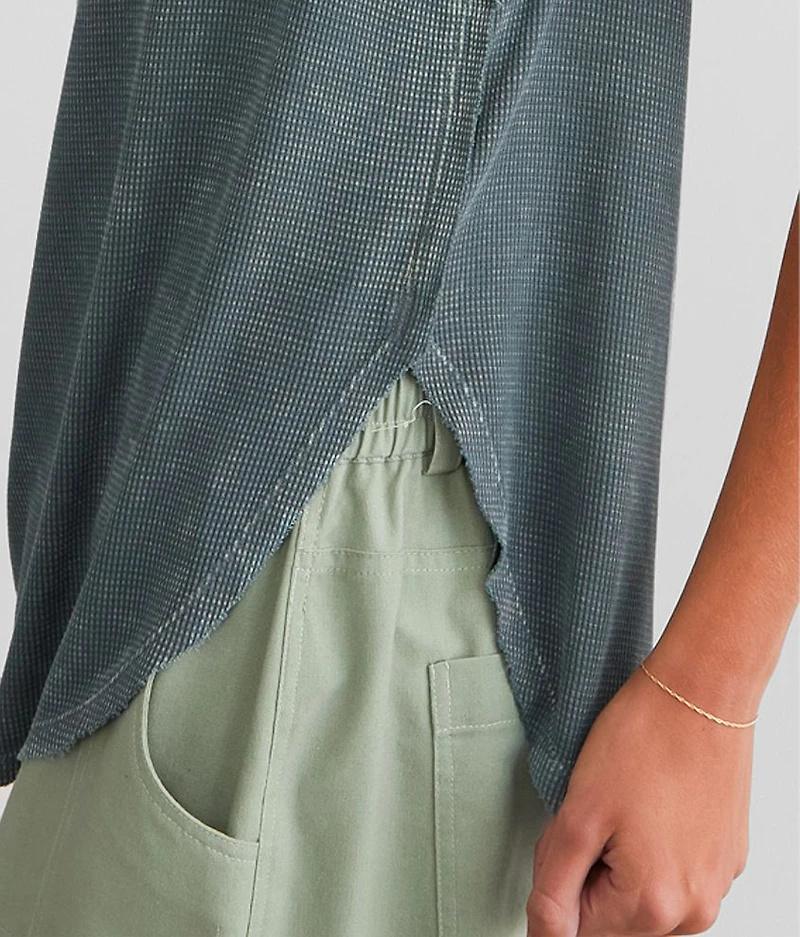 Washed Thermal Tank Top
