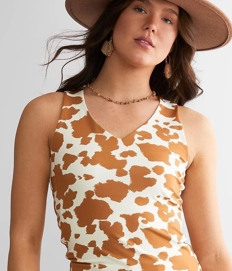 Cow Print Tank Top