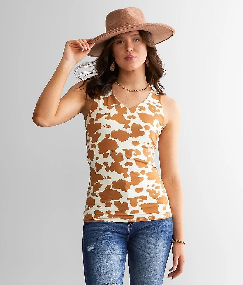 Cow Print Tank Top