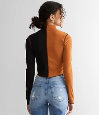 Ribbed Color Block Top