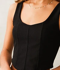 Cropped Corset Tank Top
