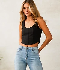 Cropped Corset Tank Top