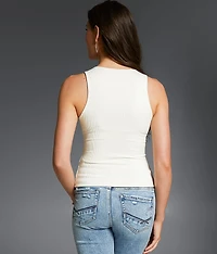 Shaping & Smoothing High Neck Ribbed Tank Top