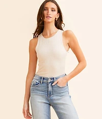 Shaping & Smoothing High Neck Ribbed Tank Top