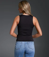 Shaping & Smoothing High Neck Ribbed Tank Top