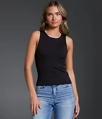 Shaping & Smoothing High Neck Ribbed Tank Top