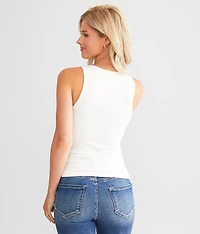 Shaping & Smoothing High Neck Ribbed Tank Top