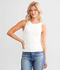 Shaping & Smoothing High Neck Ribbed Tank Top