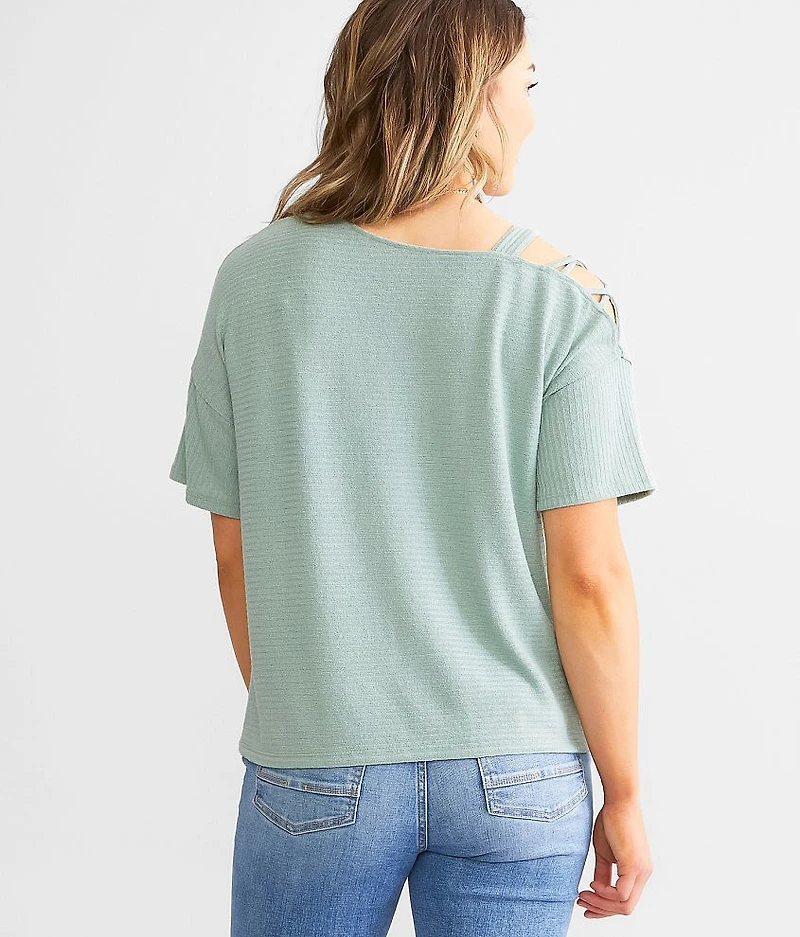 Strappy Cold Shoulder Top