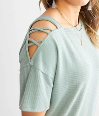 Strappy Cold Shoulder Top