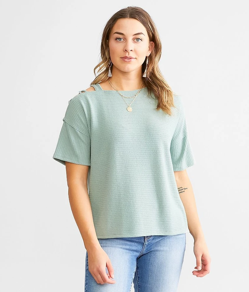 Strappy Cold Shoulder Top