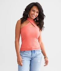 Criss-Cross Halter Tank Top