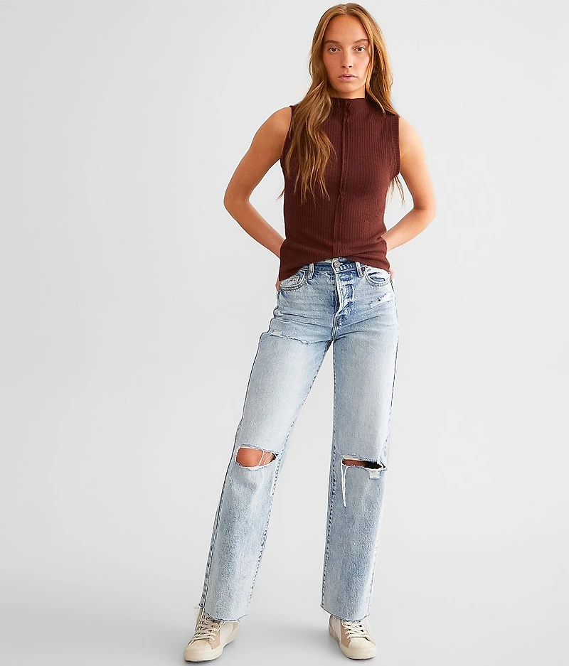 Textured High Neck Tank Top
