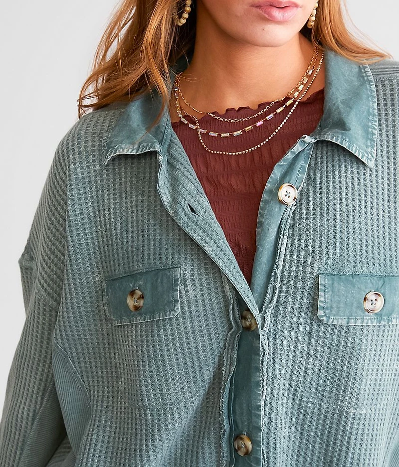 Waffle Knit Thermal Shirt