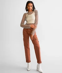 Rhinestone Mesh Top