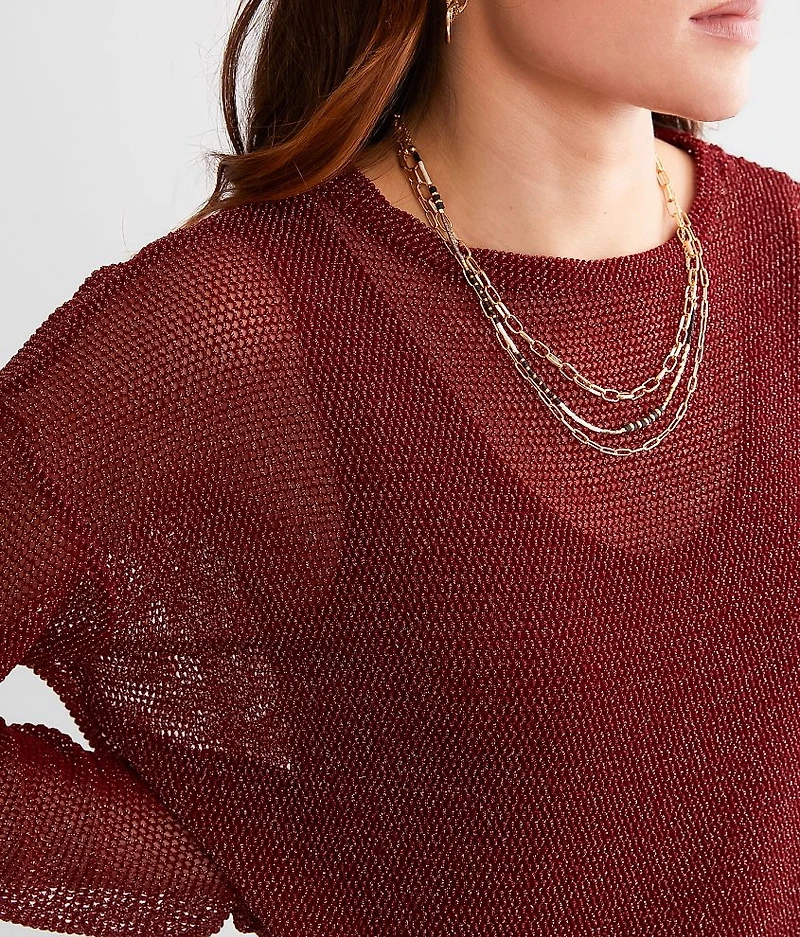 Metallic Netted Top