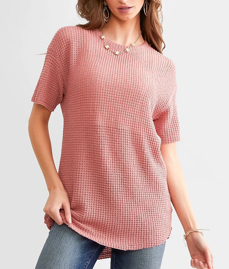 Raw Edge Open Back Top