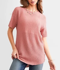 Raw Edge Open Back Top