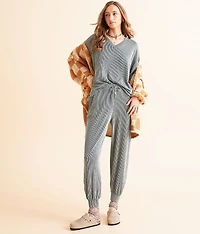 Ribbed Knit Oversized Top
