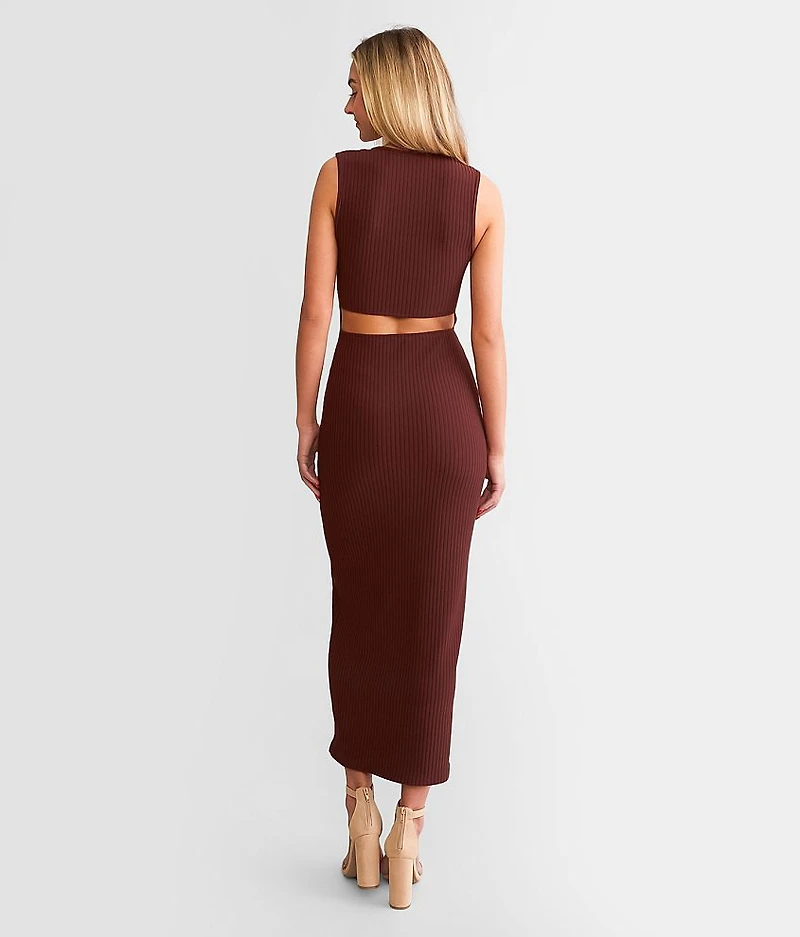Ribbed Midi Dress