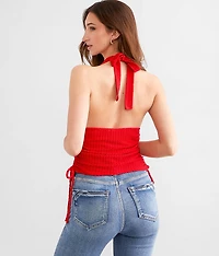 Textured Halter Tank Top