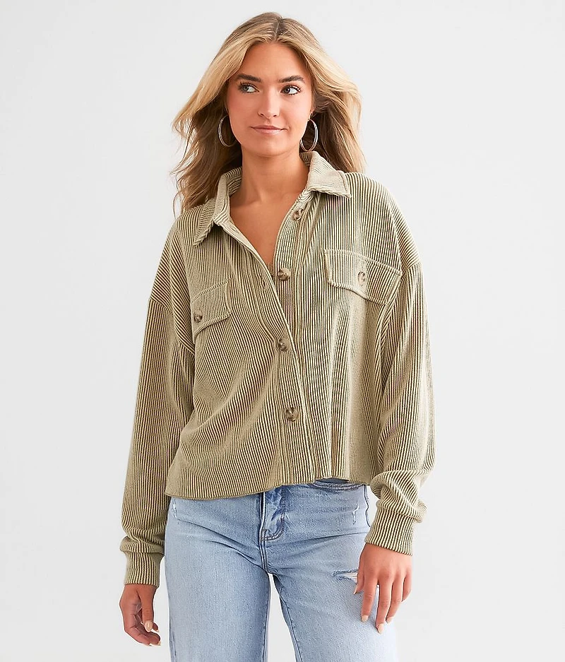 Ribbed Knit Shirt